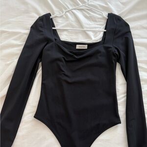 Babaton Black Long Sleeve Bodysuit